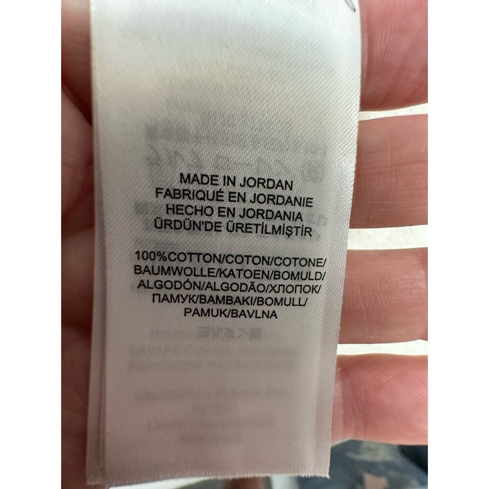 Lauren Ralph Lauren Womens Large Top Shirt Red Blue Floral 100% Cotton - Picture 5 of 6